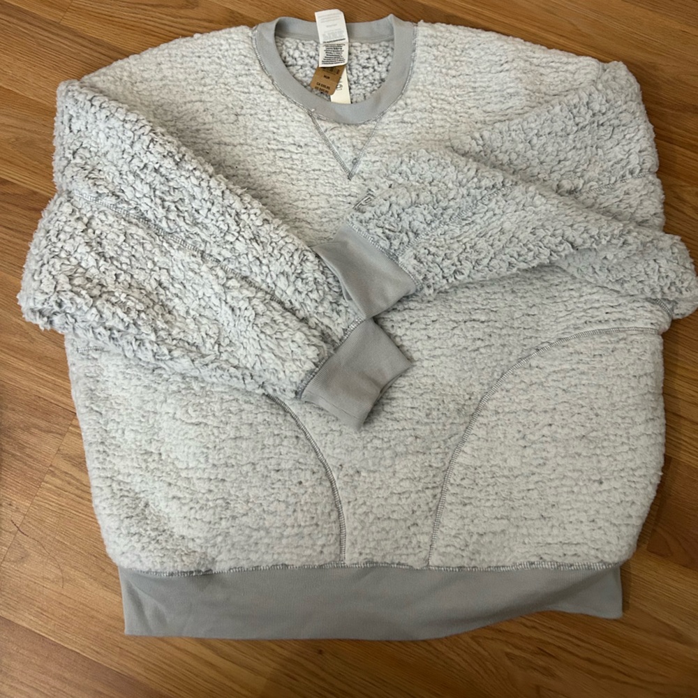 Brand new with tags teddy fuzzy crew neck